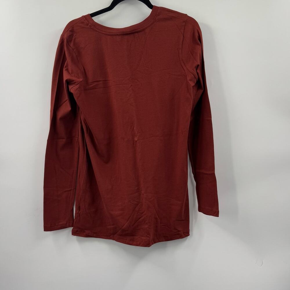 NWOT Zenana burnt orange long sleeve t shirt - Picture 2 of 5